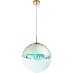 Decken Pendel Lampe Wohn Zimmer Fernbedienung Glas dimmbar im Set inklusive RGB LED Leuchtmittel