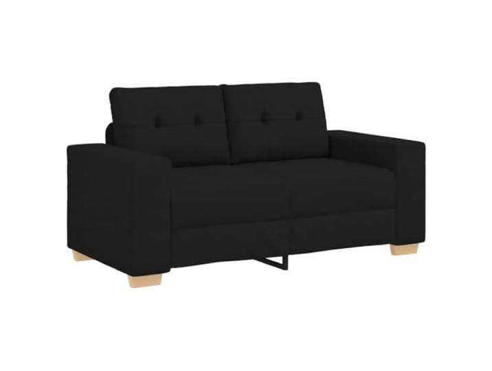 vidaXL Zweisitzer-Sofa Schwarz 160x77x82 cm Stoff