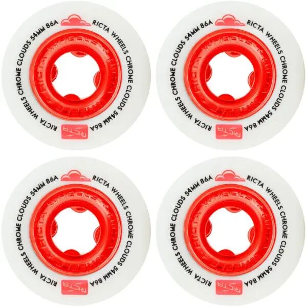 Skateboard Rollen Ricta Chrome Clouds 86A 4 Stk. (54mm - Rot)