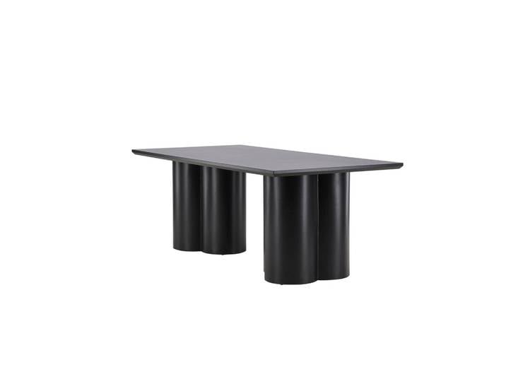 Livetastic Esstisch, Schwarz, Holz, Pappel, rechteckig, zylindrisch, 100x75x210 cm, Esszimmer, Tische, Esstische