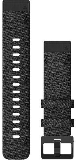 Garmin QuickFit 20mm ranneke, Musta nailon 010-12875-00