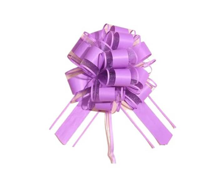 100 Stück weiße Hochzeitsschleifen fürs Auto Für Verpackung Hochzeitsauto-Dekoration, Geburtstagsparty-Zubehör, Stühle, DIY-Heimdekoration(Purple)
