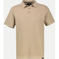 Polohemd in legerer Strickoptik Beige L