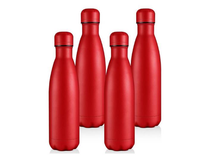 LuxusKollektion Isolierkanne Trinkflasche Edelstahl 500ml Thermosflasche, (4-St)