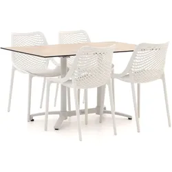 Forza Ripi/Canzo 140 cm Gartenmöbel-Set 5-teilig stapelbar klappbar