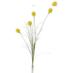 Decoris Künstlicher Zierlauch mit Stiel 74cm Kunstblumen Dekoblumen Blumendeko Stielblumen Blumen Deko Blumenschmuck Gelb