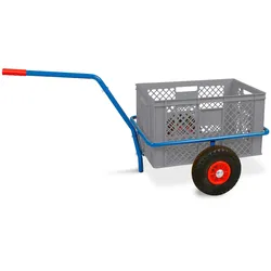 BRB Handwagen mit Kunststoffkorb, H 320 mm, grau, LxBxH 1250x640x660 mm, Tragkraft 200 kg