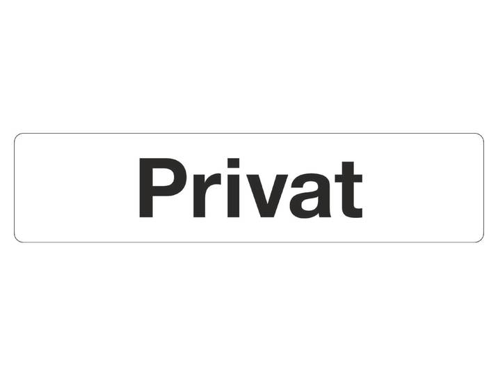 Schild Privat Beige 24.5 × 5.8 × 0.1 cm