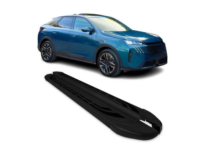 2024-2025 Peugeot e-3008 Marchepieds Latéraux pédale Alu Noir 2Pcs