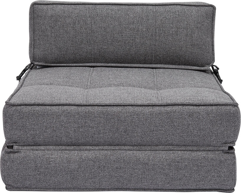 Miliboo 1-Sitzer-Schlafsessel in grauem Stoff KATY