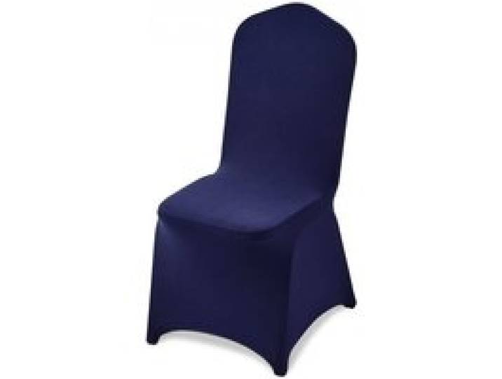 VEVOR Stuhlhussen Stuhlbezug 50 Stk. waschbarer & abnehmbarer Stuhlüberzug aus Polyester-Spandex für Hochzeitsfeiern Esszimmerbankette Restaurant, passend für Stühle (51 x 45 x 95 cm) Marineblau