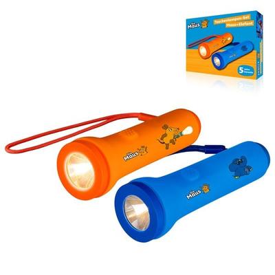 Bresser 16321 - DieMaus Taschenlampen im 2er-Set Maus+Elefant mit Zubehör