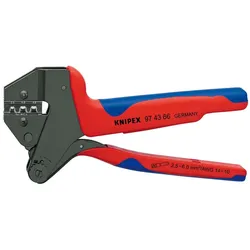 KNIPEX Crimp-Systemzange MC4 & MC4 EVO2 für auswechselbare Crimpeinsätze brüniert 200 mm - 974366