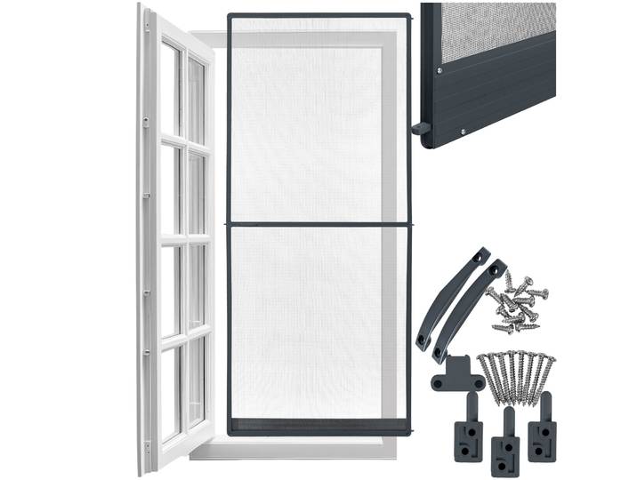 Fliegengitter mit Aluminiumrahmen für Türen 210 x 95 cm - anthrazit