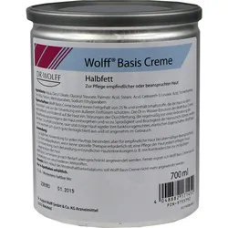 Wolff Basis Creme Halbfett 700 ML