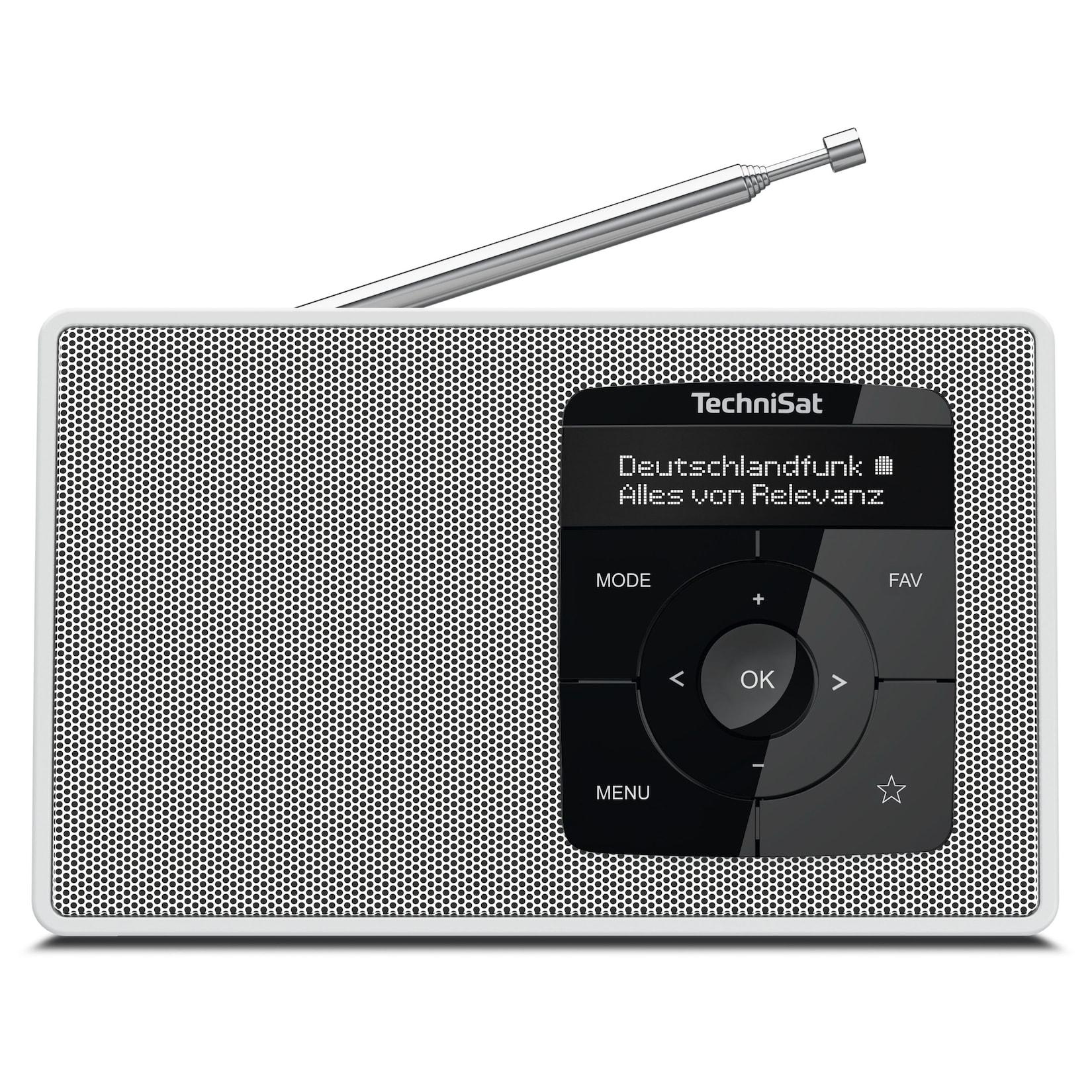 TechniSat DIGITRADIO 2 Portables DAB+/UKW-Radio, Bluetooth weiß