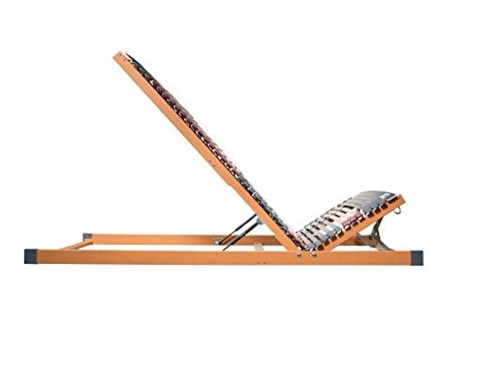 FMP Matratzenmanufaktur 7 Zonen Lattenrost Rhodos KF Bettkasten 44 Leisten Mittelgurt 140x200 cm mit BETTKASTENFUNKTION mit Gasdruckfedern. SPITZENQUALITÄT AUS Deutschland