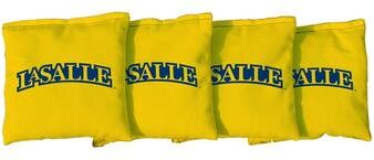 Skip's Garage Yellow La Salle University Explorers Cornhole Bags