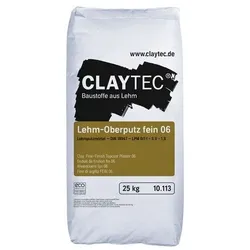 CLAYTEC Lehm-Oberputz fein 06 - 25 kg Sack