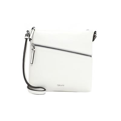 Umhängetasche TAMARIS "Umhängetasche TAS Alessia", Damen, Gr. B/H/T: 29cm x 28cm x 6cm 0, weiß (weiß 300), Polyester, Taschen Umhängetasche