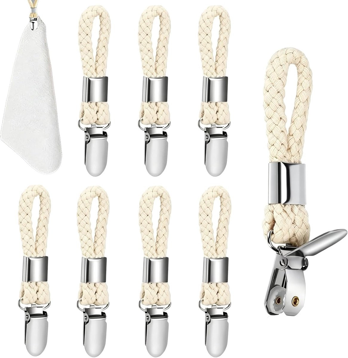 Set van 8 multifunctionele theedoekclips en handdoekclips voor in de keuken en badkamer