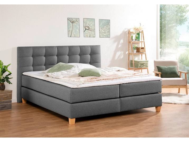 Home affaire Boxspringbett Moulay, inkl. Topper, in 3 Härtegraden, TFK auch in Härtegrad 4