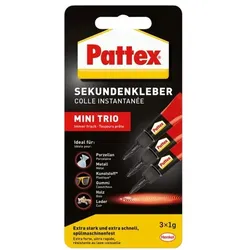 Pattex Sekundenkleber »Mini Trio« braun