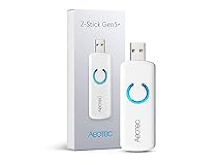 AEOTEC ZW090-C(Plus version) Z-Stick Gen5 Plus, Z-wave Plus USB pour créer une passerelle Z-Wave, contrôleur Zwave Hub Pro 2020 SmartStart et S2, compatible avec SmartThings, HomeSeer, blanc