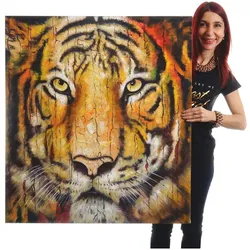 MCW, Bilder, Wandbild Tiger (90 x 100 cm)