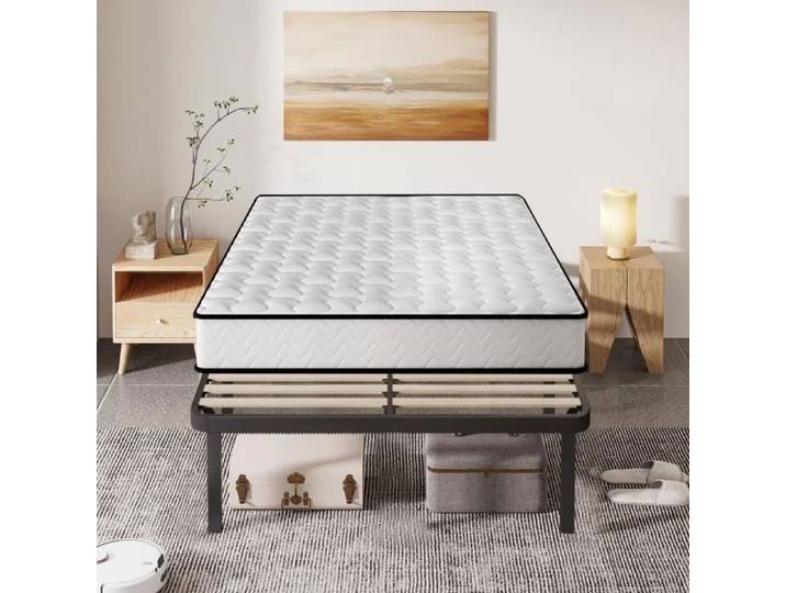 Ensemble Matelas et Sommier 140x200cm - Frixovel Lit 140x200 avec Sommier et Matelas - Matelas 140x200x16 - Sommier 140x200