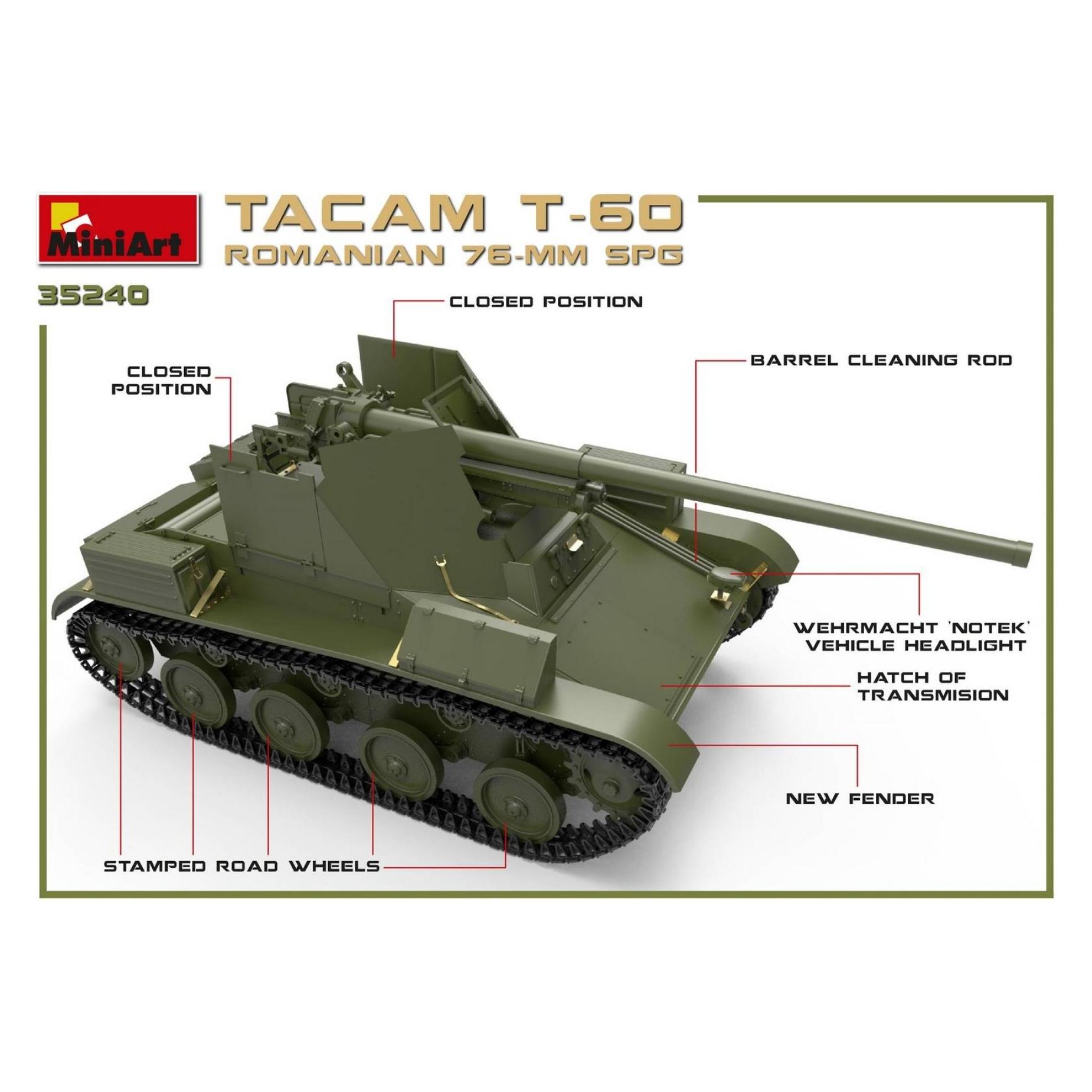 Mini art Romanian 76-mm SPG Tacam T-60 InteriorKi (35240)