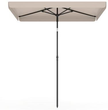 Costway 6.5 x 4.3 Feet Rectangular Outdoor Balcony Umbrella with Tilt Adjust Button-Beige