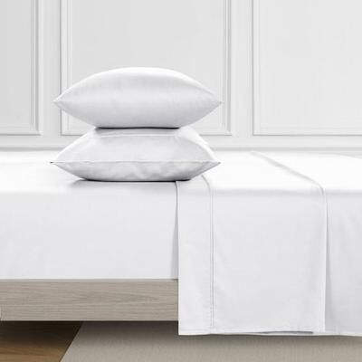 Trade Linker International Kathy Ireland Solid Color Sheet Set, Queen, Gray