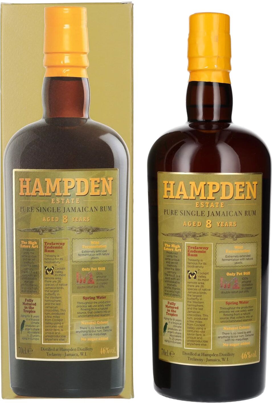 Hampden Estate Rum Hampden Estate 8 Years Old Pure Single Jamaican Rum 46% Vol. 0,7l in Geschenkbox