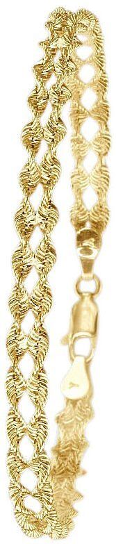 Armband FIRETTI "Schmuck Geschenk Gold 585 Armschmuck Armkette Fantasie Goldarmband", gelb (gelbgold, 585), Armbänder, Damen, 19cm, Gelbgold 585, Armband