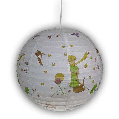 NIERMANN Hängeleuchte "Kleiner Prinz, Kinderlampe, Kinderzimmer", schwarz-weiß (weiß, schwarz), 1, Ø 40cm H: 40cm, 1 Stk., Leuchten, Papier-Pendelleuchte Prinz, Kinderlampe
