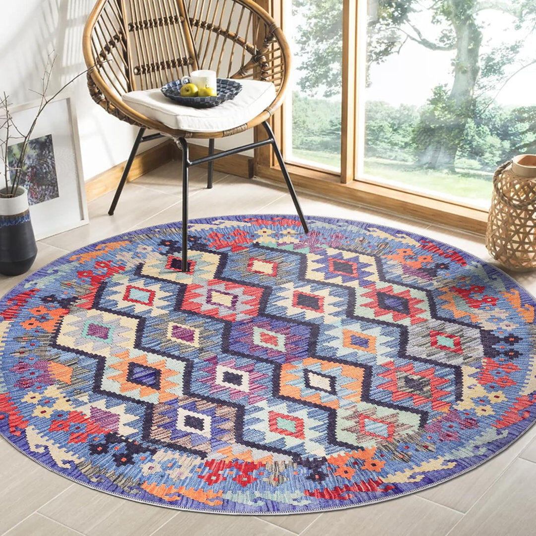 Natur Pur Rectangle Area Rug Modern Non Slip Mat Large Entryway Rugs Washable Carpet Pad for Bedroom 1314 Multicolor Round 120 x 120 cm