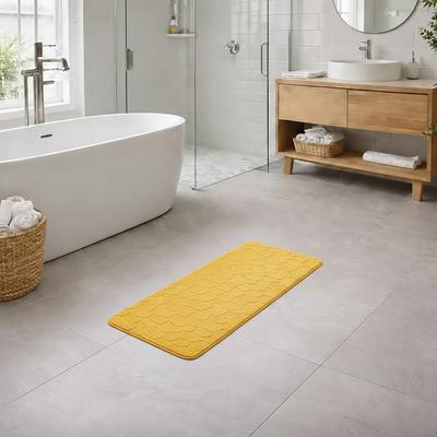 Evideco Memory Foam Runner Bath Mat Pebble Design 48x18