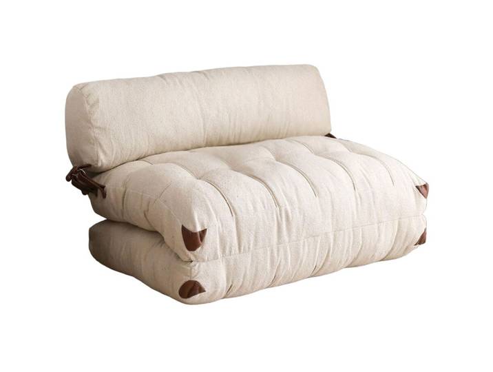 Bettsofa Foldbar Cream Polyester B 120 T 75 cm - Bettsofa
