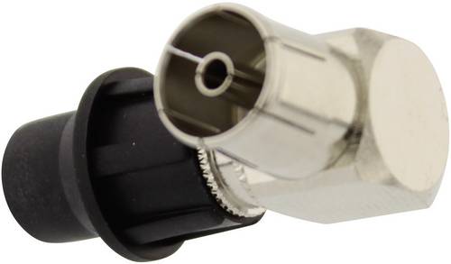 Telecom Security KIF 90° Koax-Winkelkupplung Anschlüsse: Koax-Buchse IEC Kabel-Durchmesser: 7mm