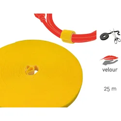 LTC 1240 PRO - Klettbandrolle Dual, 25m, gelb