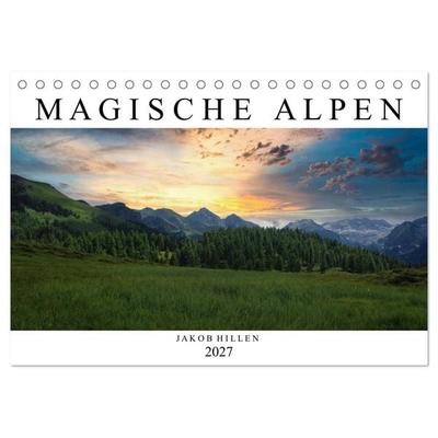 Magische Alpen (Tischkalender 2027 DIN A5 quer), CALVENDO Monatskalender