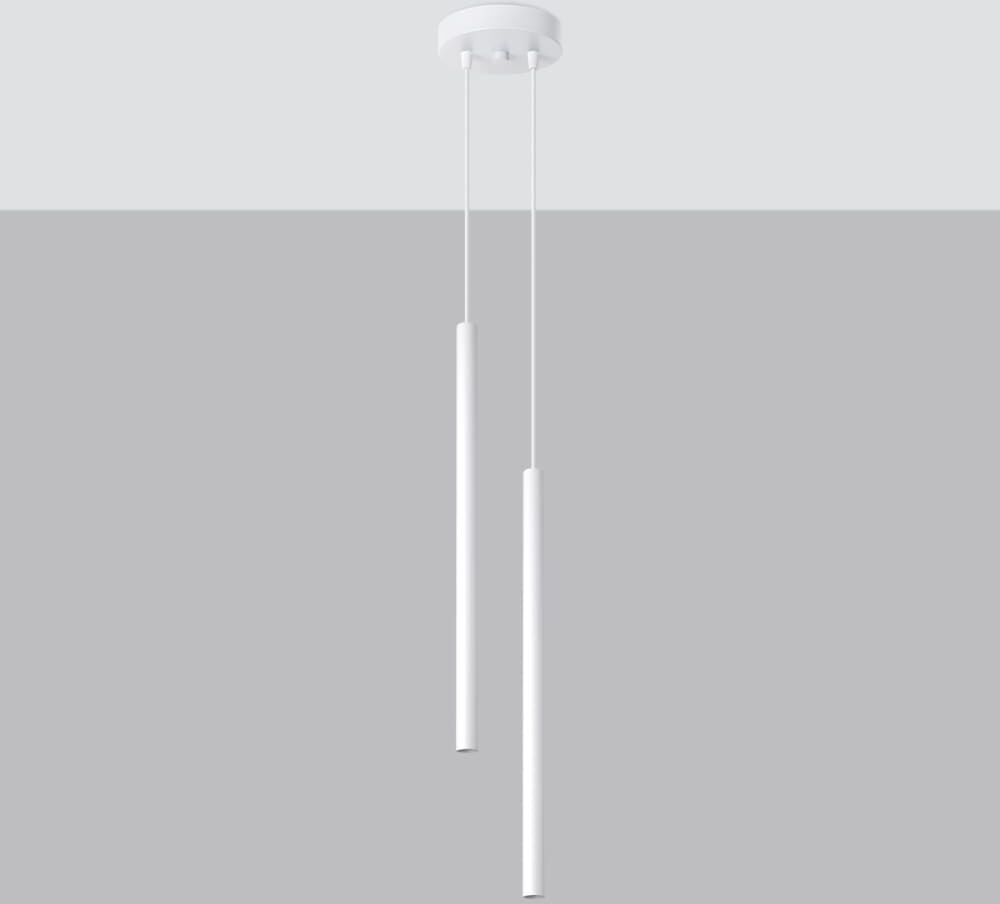 Sollux Lighting Suspension Acier Blanc G9 2 Pastelo Blanc 15x0x15cm