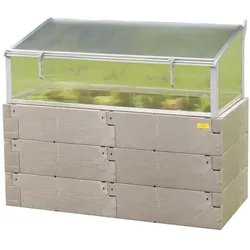 Juwel, Hochbeet, Hochbeet Timber Kombi-Set Kunststoff 130 x 90 x 60 cm grau