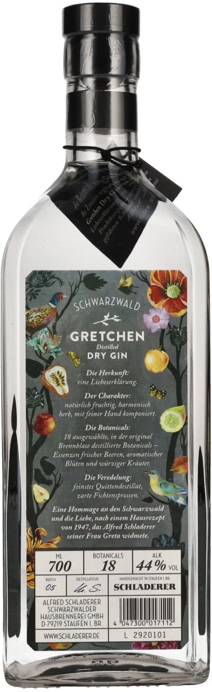 Gretchen Schwarzwald Distilled Dry Gin 44% Vol. 0,7l