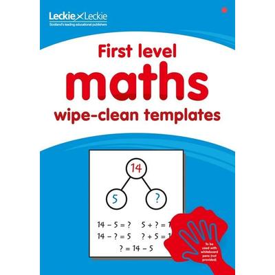 First Level Wipe-Clean Maths Templates for CfE Primary Maths, Taschenbuch von Leckie, HarperCollins, 978-0-00-832033-1