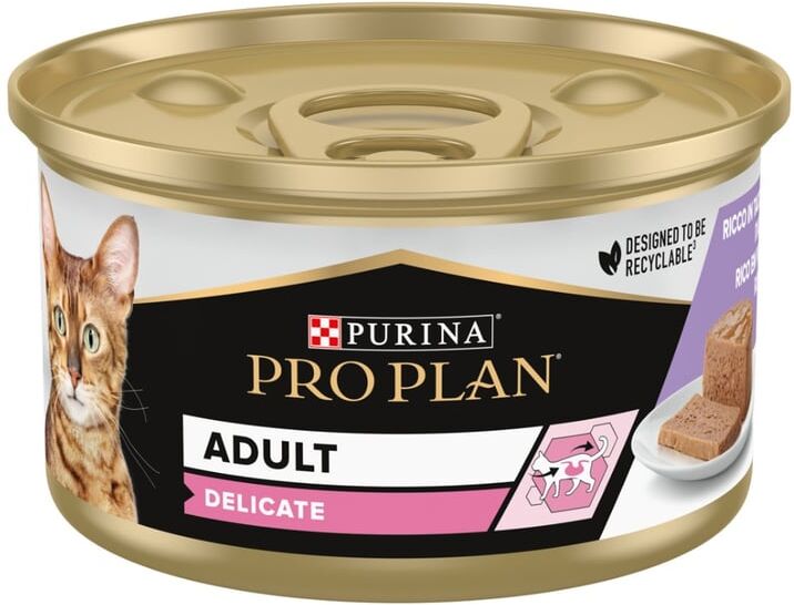 Pro Plan Cat Adult Delicate Mousse de Peru 24 un x 85g