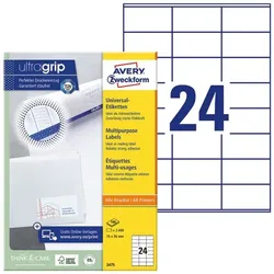 Avery Zweckform 20% AKTION: 2400er-Pack Universal Klebeetiketten »3475«