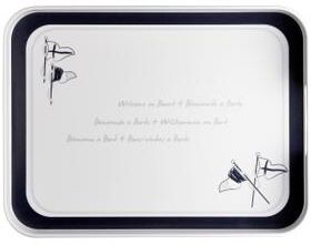 Marine Business "Welcome on Board Serving Tray - 15-3/4"" W x 11-7/8"" L x 2"" H"