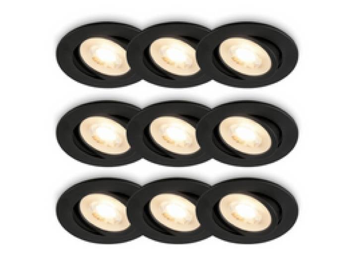 BRILONER Spots LED encastrables disponibles en différentes couleurs et finitions. (Lot de 9, noir)